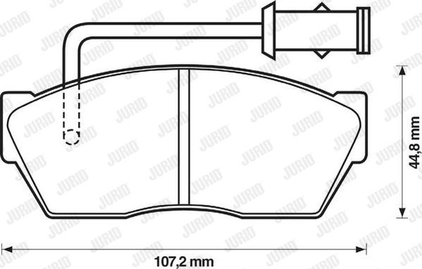 Jurid 571386J - Комплект спирачно феродо, дискови спирачки vvparts.bg