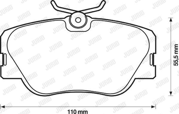 Jurid 571382D - Комплект спирачно феродо, дискови спирачки vvparts.bg