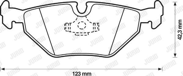 Jurid 571387D - Комплект спирачно феродо, дискови спирачки vvparts.bg