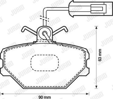 Jurid 571330D - Комплект спирачно феродо, дискови спирачки vvparts.bg