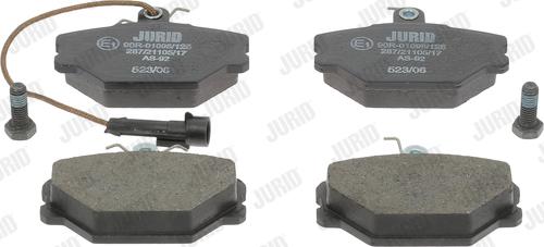 Jurid 571330J - Комплект спирачно феродо, дискови спирачки vvparts.bg