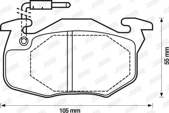 Jurid 571333D - Комплект спирачно феродо, дискови спирачки vvparts.bg