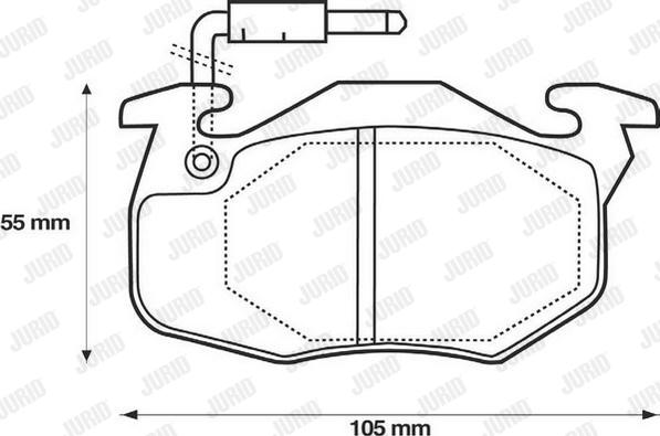 Jurid 571332D - Комплект спирачно феродо, дискови спирачки vvparts.bg