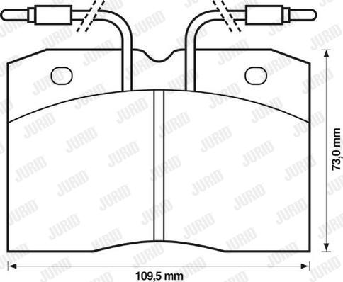 Jurid 571325J - Комплект спирачно феродо, дискови спирачки vvparts.bg