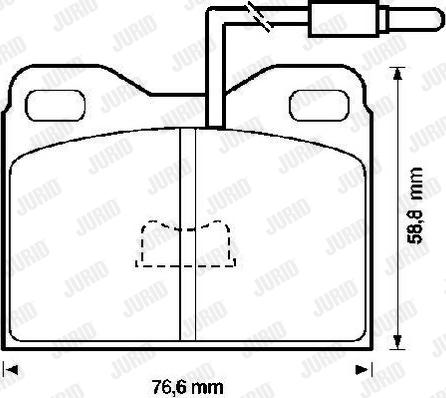 Jurid 571323J - Комплект спирачно феродо, дискови спирачки vvparts.bg