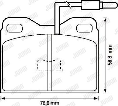 Jurid 571322J - Комплект спирачно феродо, дискови спирачки vvparts.bg