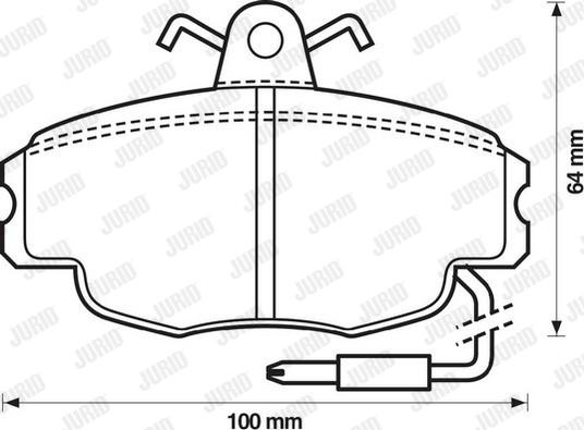 Jurid 571327J - Комплект спирачно феродо, дискови спирачки vvparts.bg