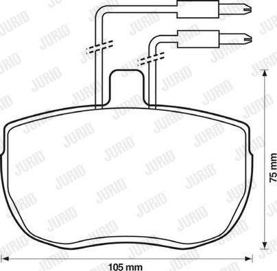 Jurid 571379J - Комплект спирачно феродо, дискови спирачки vvparts.bg