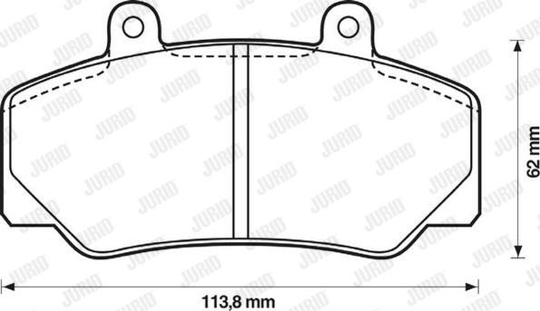 Jurid 571370J - Комплект спирачно феродо, дискови спирачки vvparts.bg