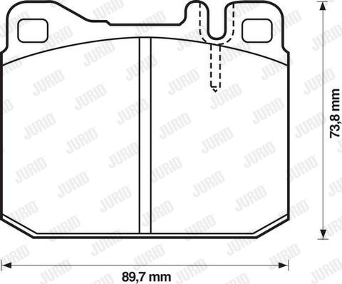 Jurid 571372D - Комплект спирачно феродо, дискови спирачки vvparts.bg