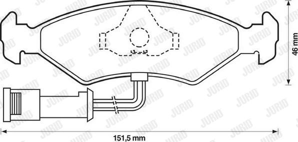 Jurid 571291D - Комплект спирачно феродо, дискови спирачки vvparts.bg