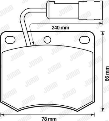 Jurid 571298J - Комплект спирачно феродо, дискови спирачки vvparts.bg