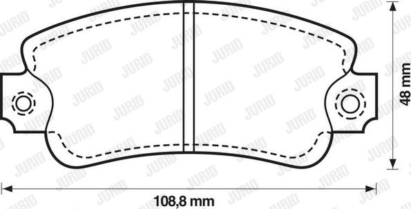 Jurid 571297D - Комплект спирачно феродо, дискови спирачки vvparts.bg