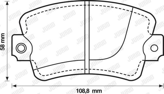 Jurid 571246J - Комплект спирачно феродо, дискови спирачки vvparts.bg