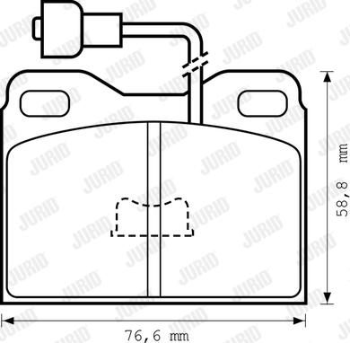 Jurid 571248J - Комплект спирачно феродо, дискови спирачки vvparts.bg