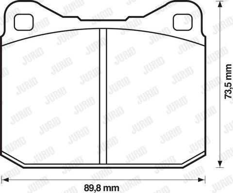 Jurid 571255D - Комплект спирачно феродо, дискови спирачки vvparts.bg