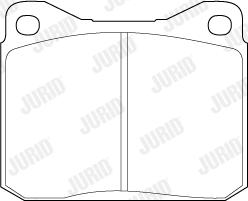 Jurid 571255J - Комплект спирачно феродо, дискови спирачки vvparts.bg