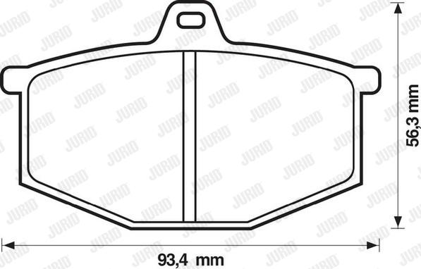 Jurid 571251D - Комплект спирачно феродо, дискови спирачки vvparts.bg