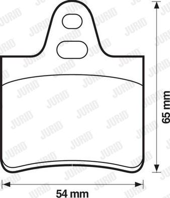 Jurid 571264D - Комплект спирачно феродо, дискови спирачки vvparts.bg