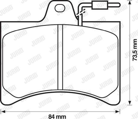 Jurid 571263J - Комплект спирачно феродо, дискови спирачки vvparts.bg