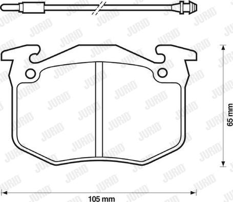 Jurid 571262D - Комплект спирачно феродо, дискови спирачки vvparts.bg