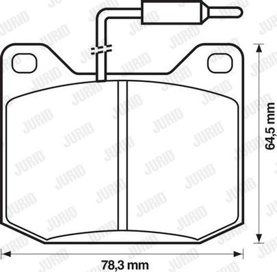 Jurid 571206D - Комплект спирачно феродо, дискови спирачки vvparts.bg