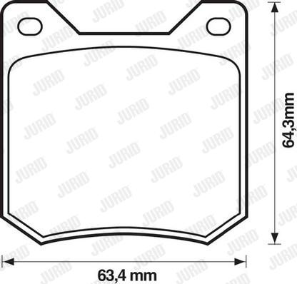 Jurid 571208J - Комплект спирачно феродо, дискови спирачки vvparts.bg