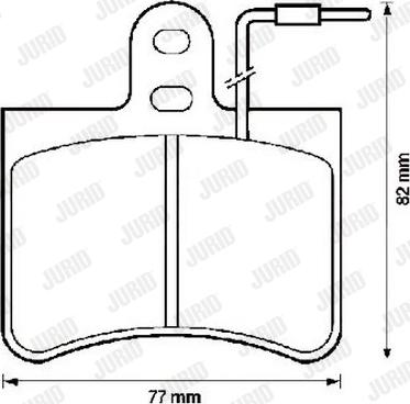 Jurid 571219J - Комплект спирачно феродо, дискови спирачки vvparts.bg