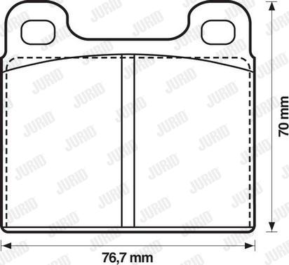 Jurid 571215D - Комплект спирачно феродо, дискови спирачки vvparts.bg