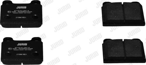 Jurid 571215J - Комплект спирачно феродо, дискови спирачки vvparts.bg