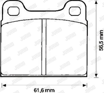 Jurid 571213J - Комплект спирачно феродо, дискови спирачки vvparts.bg