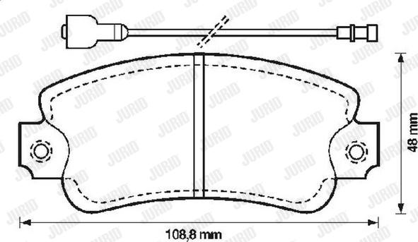 Jurid 571285J - Комплект спирачно феродо, дискови спирачки vvparts.bg