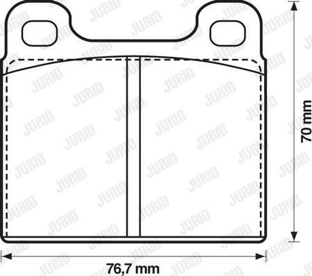 Jurid 571236D - Комплект спирачно феродо, дискови спирачки vvparts.bg