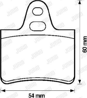 Jurid 571220J - Комплект спирачно феродо, дискови спирачки vvparts.bg