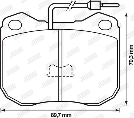 Jurid 571228J - Комплект спирачно феродо, дискови спирачки vvparts.bg