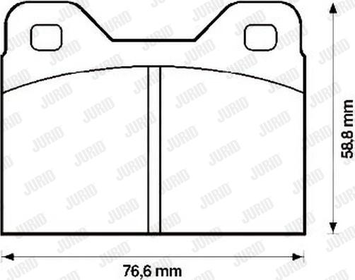 Jurid 571222J - Комплект спирачно феродо, дискови спирачки vvparts.bg