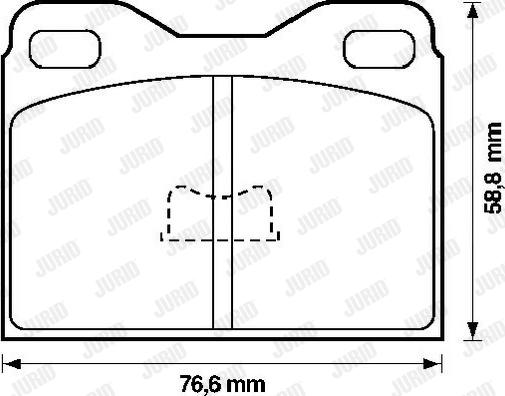 Jurid 571227J - Комплект спирачно феродо, дискови спирачки vvparts.bg