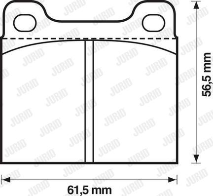 Jurid 571279D - Комплект спирачно феродо, дискови спирачки vvparts.bg