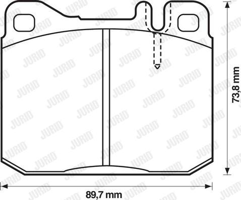 Jurid 571278D - Комплект спирачно феродо, дискови спирачки vvparts.bg