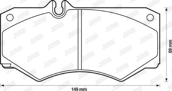 Jurid 571272D - Комплект спирачно феродо, дискови спирачки vvparts.bg