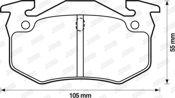 Jurid 571744J - Комплект спирачно феродо, дискови спирачки vvparts.bg