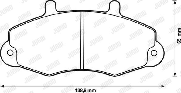 Jurid 571745D - Комплект спирачно феродо, дискови спирачки vvparts.bg