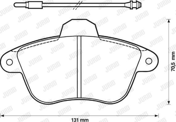 Jurid 571733D - Комплект спирачно феродо, дискови спирачки vvparts.bg