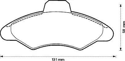 Jurid 571726J-AS - Комплект спирачно феродо, дискови спирачки vvparts.bg