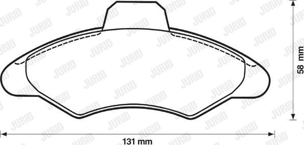 Jurid 571725J - Комплект спирачно феродо, дискови спирачки vvparts.bg