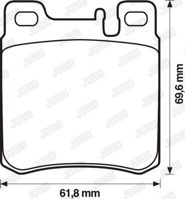 Jurid 571722J - Комплект спирачно феродо, дискови спирачки vvparts.bg