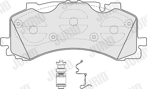 Jurid 573902J - Комплект спирачно феродо, дискови спирачки vvparts.bg