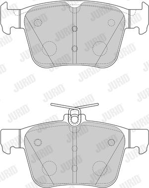 Jurid 573415J - Комплект спирачно феродо, дискови спирачки vvparts.bg