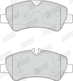 Jurid 573434J - Комплект спирачно феродо, дискови спирачки vvparts.bg