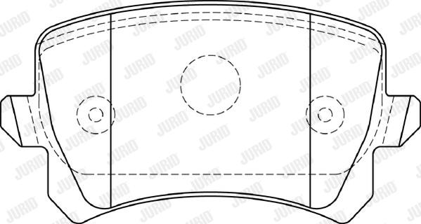 Jurid 573668J - Комплект спирачно феродо, дискови спирачки vvparts.bg